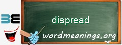 WordMeaning blackboard for dispread